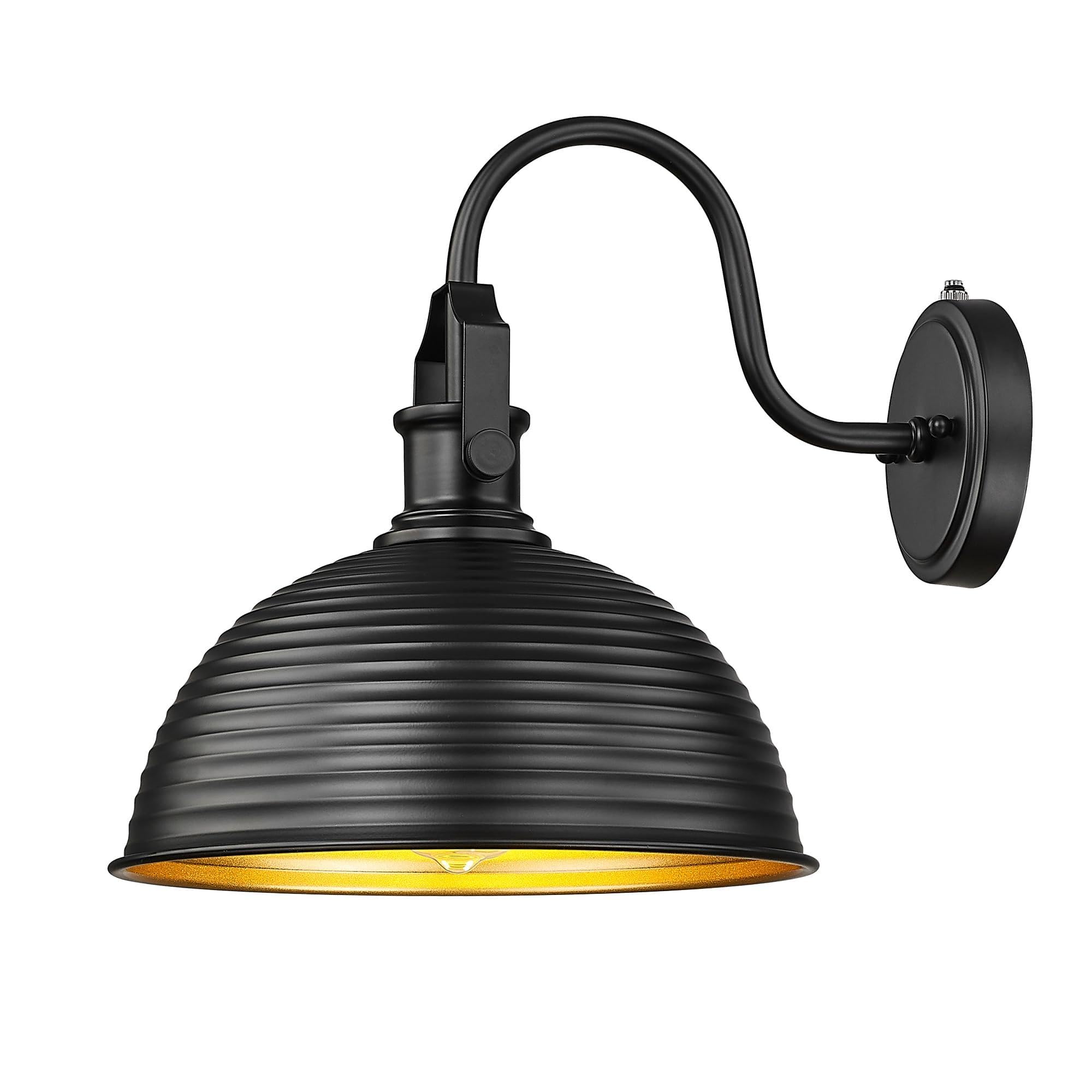 Photo 1 of kudos Dusk to Dawn Sensor Outdoor Light Sconces Wall Mount, 12" Large Waterproof Farmhouse Porch Light, Exterior Garage Light Fixtures, 1 Pack, KDOWL04-BK-S-LC