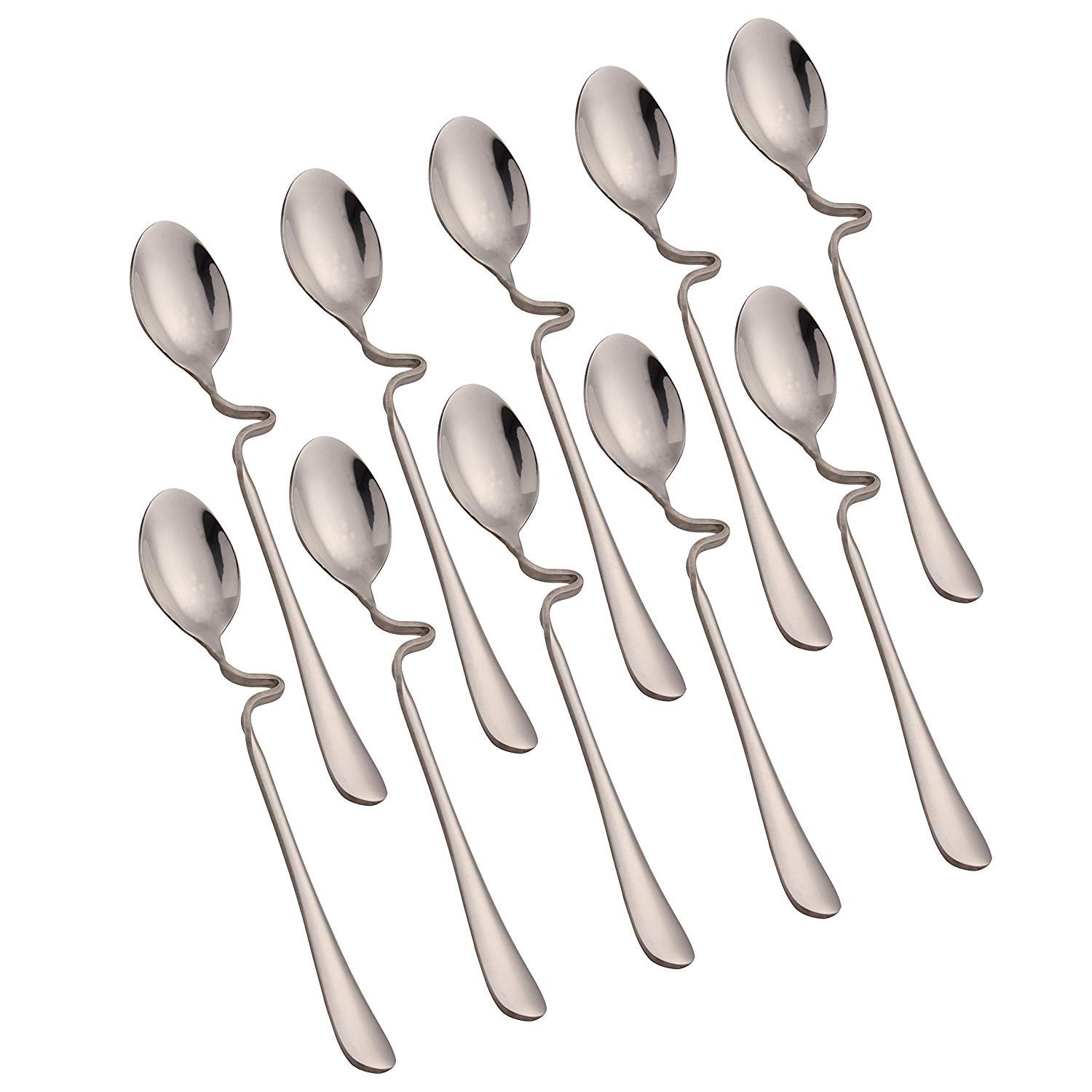 Set of 10 Honey Spoons, Stainless Steel, 7Inch Long Amazon.co.uk