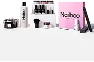 Nailboo Dip Powder Nail Kit – 3 Custom Shades: Here's a Tip, Necessary Pink, Nailflex & Chill, Essential Liquids, Gel Base, Pro Tools & Acetone Remover, Long Lasting, No UV Needed, 0.8oz Each