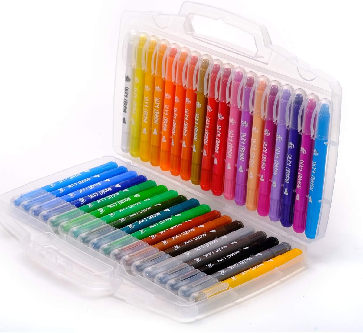 TBC The Best Crafts 36 Colors Silky Gel Crayons Set, Washable 3-in-1 Smooth Bolder Crayons, Pastel and Watercolor Effects, Perfect Painting Supplies for Kids, Students, School: Office Products