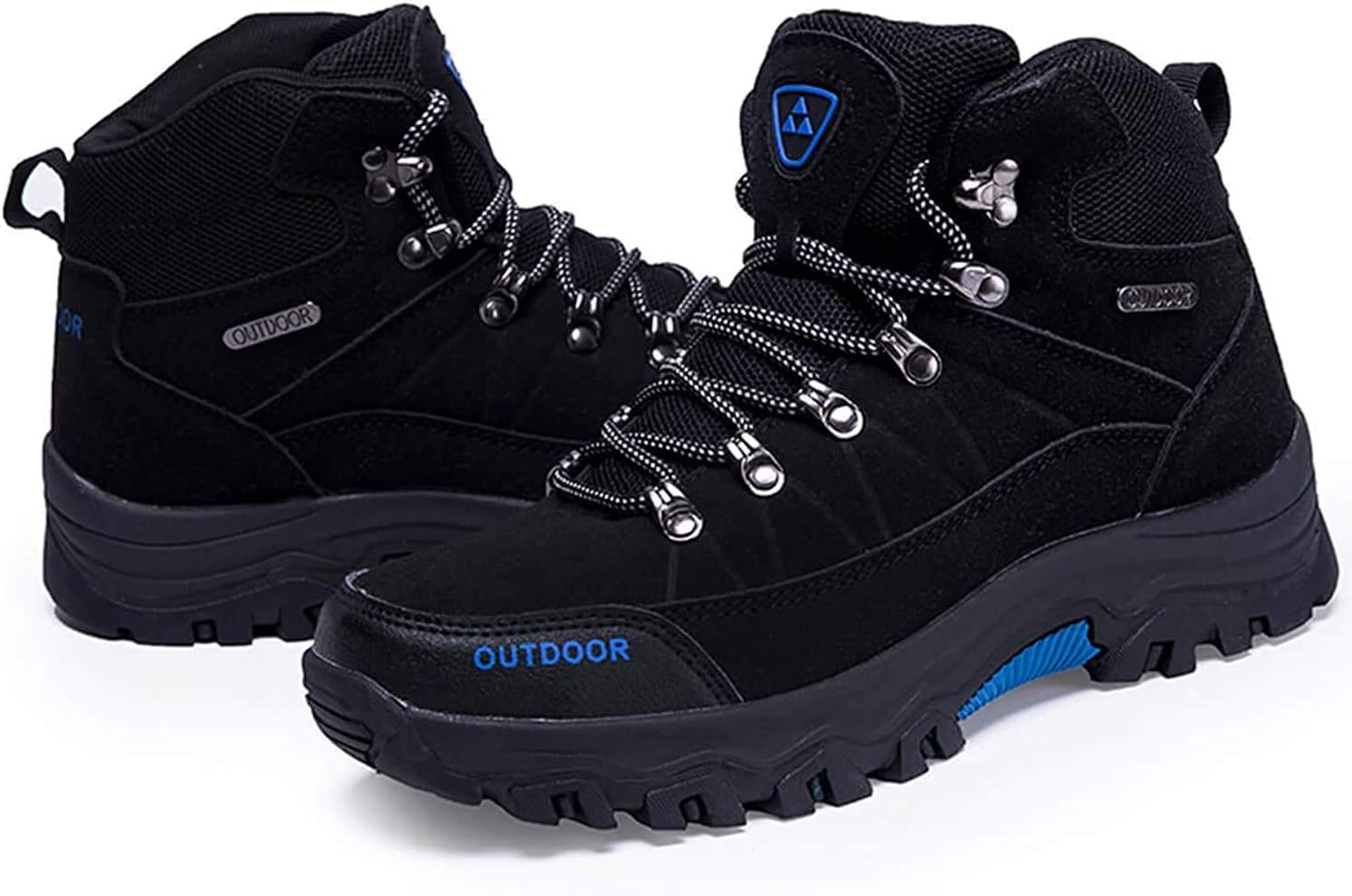 LSYSAGMen High Rise Outdoor Boots Non-Slip Trekking Shoes Lace-up Outdoor Shoes for All Season Walking, Travelling, Backpacking,Camping, Trekking, Biking