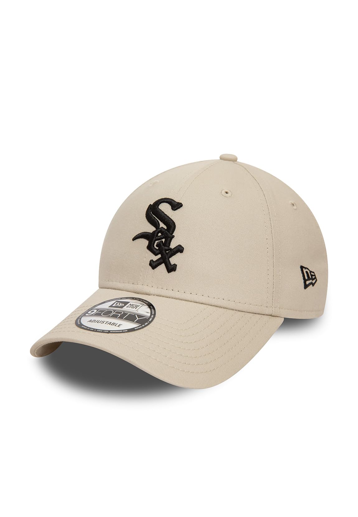 New Era Adult's 9Forty League Essential MLB Chicago White Sox Baseball Cap Hat Light Beige