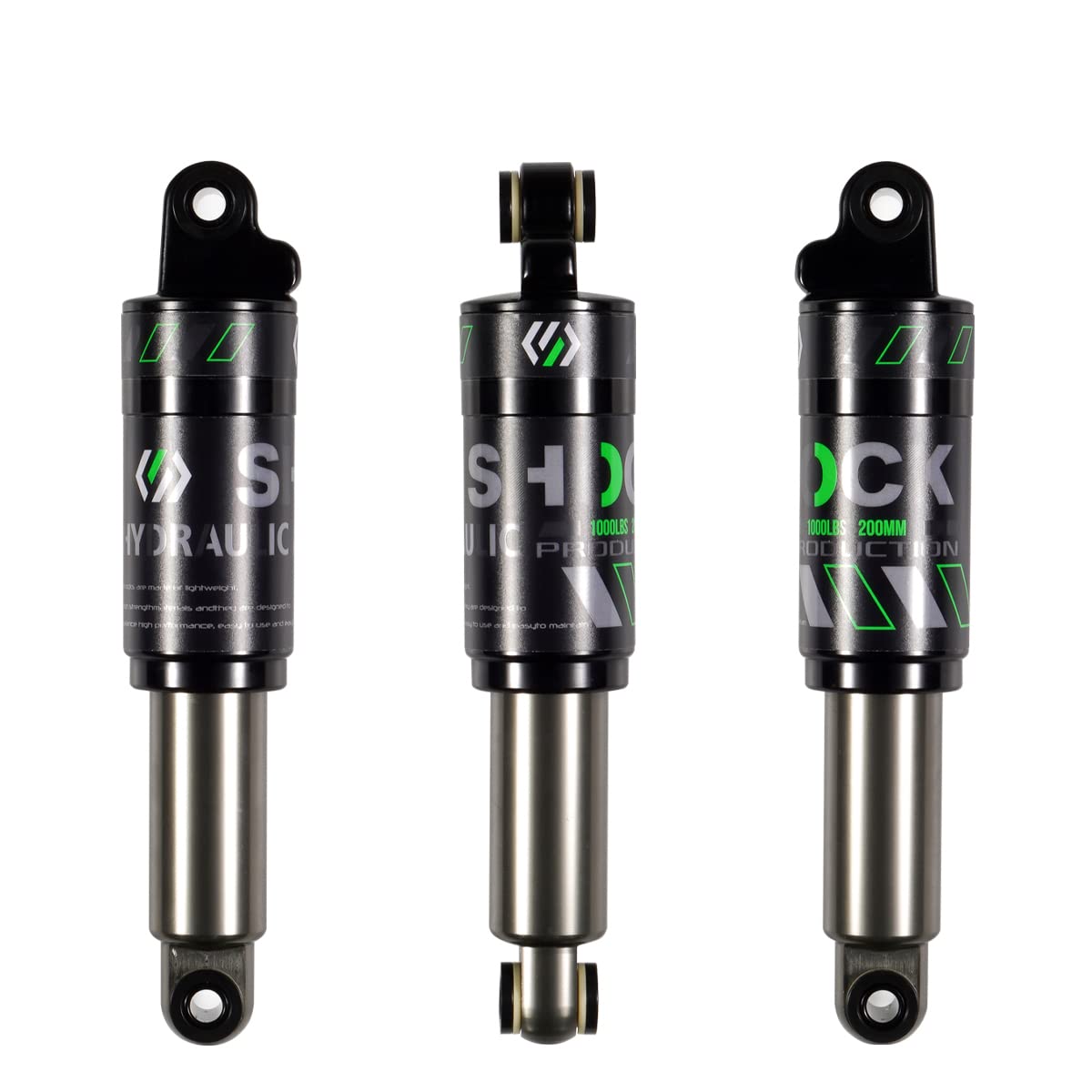 Chooee Mountain Bike Rear Shock absorber Rear Oil MTB Damper 120mm/125mm/150mm/165mm/185mm/190mm/200mm Bicycle rear damper 200mmx1100lbs