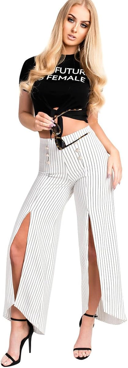 thigh split trousers