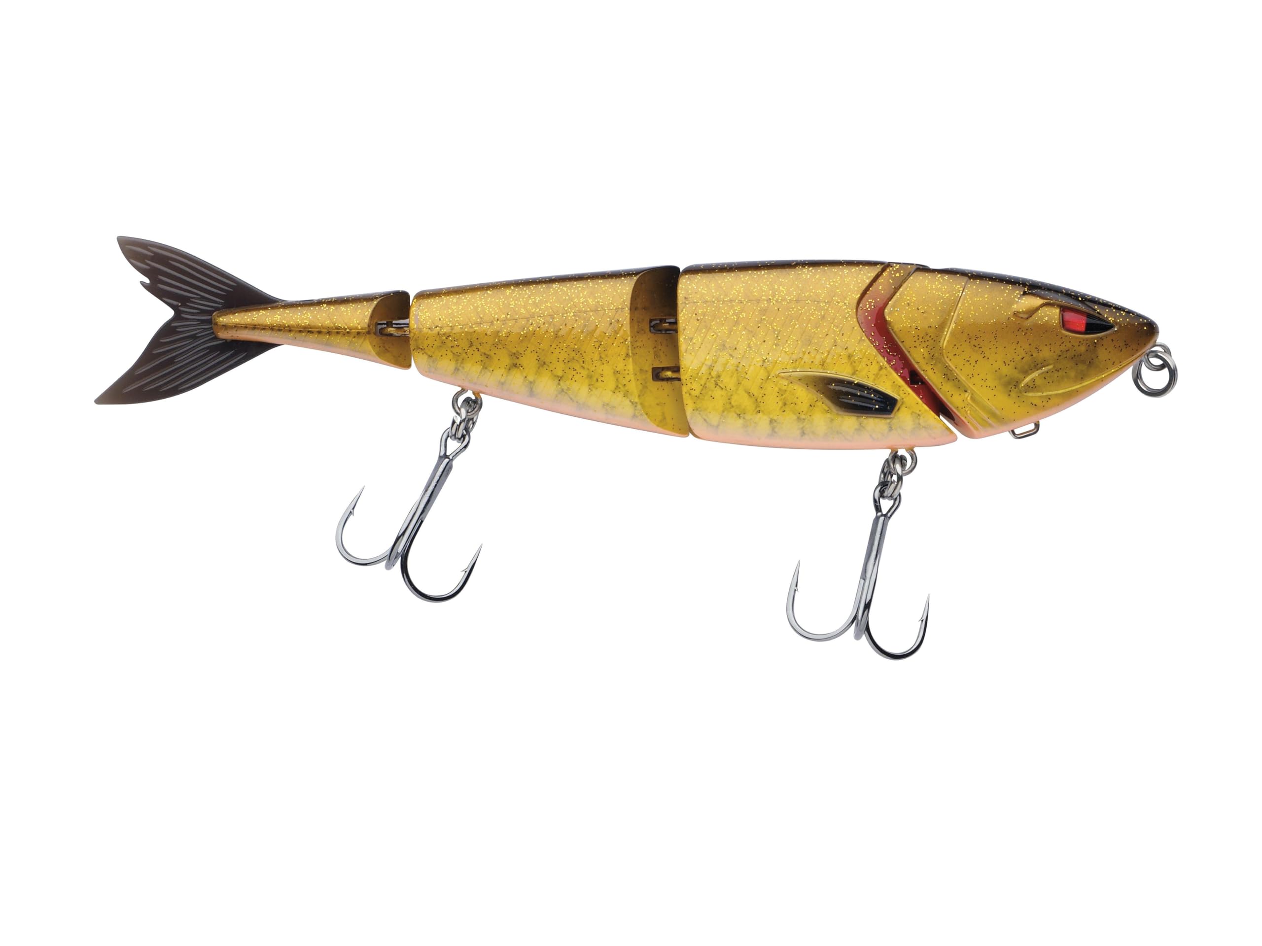 Berkley Zilla Swimmer, Fishing Hook, Hard Lure, Slow Sinking 4-Piece Swimbait with with extremely natural action - Fusion 19 Treble Hooks - Lead Free PredatorFishing, Pike, Unisex, Rudd, 15g | 120mm