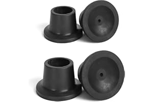 PEPE Mobility Non Slip Rubber Feet for Shower Stool (Tube 28 mm, x4 Units), Replacement Ferrules, Black
