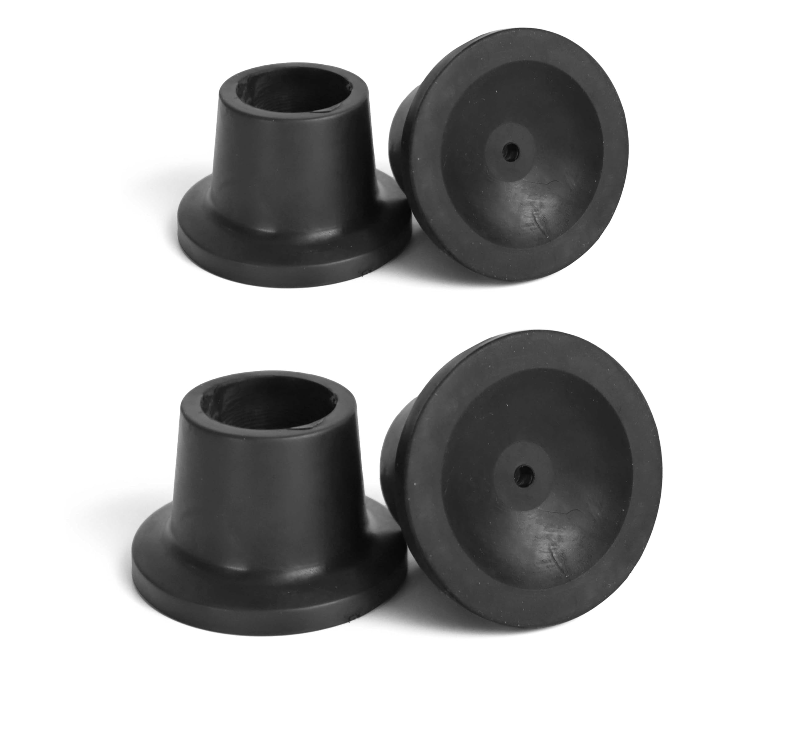 PEPE Mobility Rubber Feet Shower Stool 28 mm (x4 Units), Replacement Non Slip Ferrule for Disabled Chair, Black