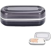 Travel Case for Kitsch Shampoo bar, Shampoo Bar Holder, Travel Soap Container, Large Soap Box, Soap Dish with Draining Layer,