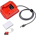 Steinwhale Battery Powered Charger for Starlink Mini Compatible with Milwaukee Batteries, 60W 20V/3A Output, Built-in 3.2FT W