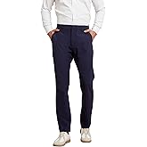 SEJRLAND Men's Golf Casual Pants, Lightweight Work Straight-Leg Trousers, Business Travel Stretch Pants with Pockets