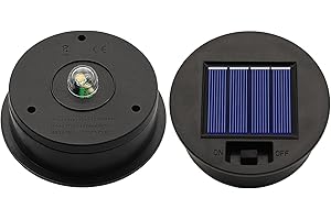 ANGMLN 2 Pack Solar Lights Replacement Top Parts 7 Lumens Lantern Lids Light for Hanging Solar Lanterns Outdoor Decorations Garden Patio