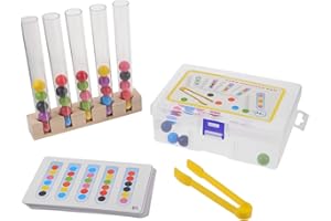 Toddmomy Wooden Kids Clip Beads Toy for Fine Motor Skill Development Educational Cognition Toy for Toddlers and Children Earl