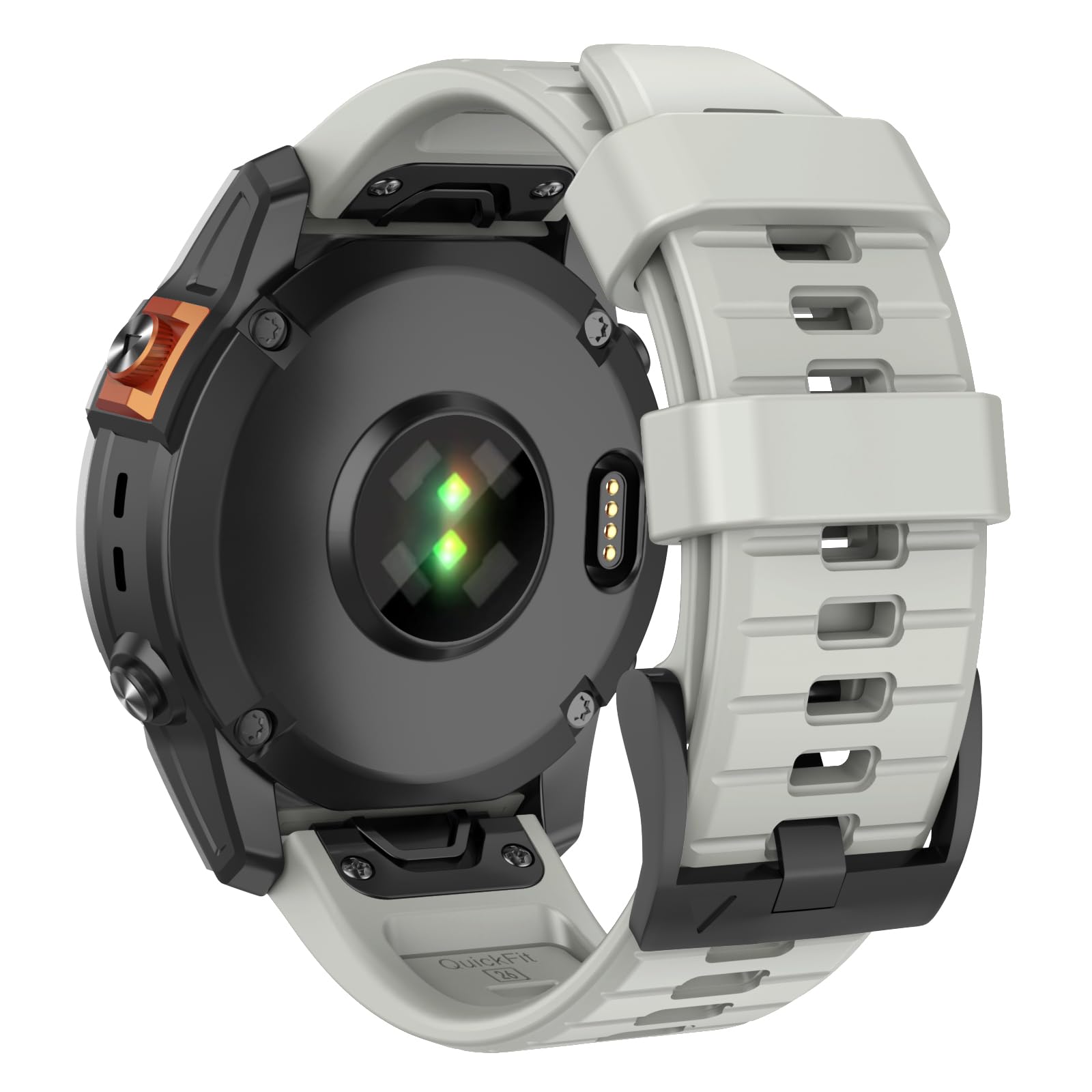 MYSNBKN 26 mm Quick Fit Strap for Fenix 8 51 mm/Fenix 7X Pro/Fenix 7X/Fenix 6X/Fenix 6X Pro/Fenix 5X/Fenix 5X Plus/Fenix 3/Fenix 3 HR, Soft Silicone Replacement Band