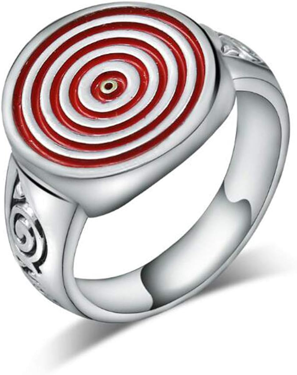 Malidou Naruto Sharingan with Leaf Village Logo Ring with Jewelry Box