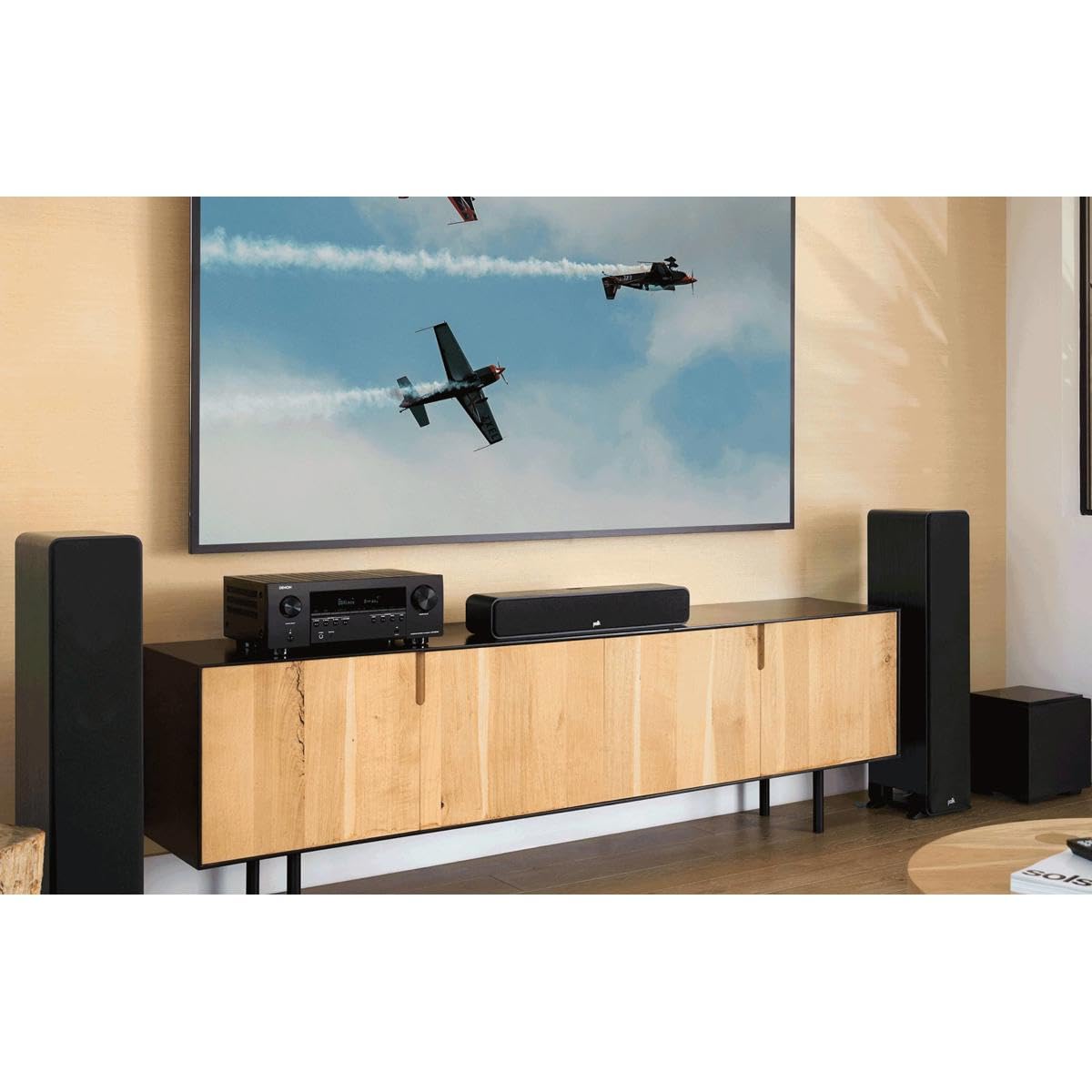 Klipsch Reference 5.2 Home Theater System, Bundle with 2X R-625FA Floorstanding Speaker, 2X R-12SW Subwoofer, R-52C Center Channel, R-41M Bookshelf Speaker Pair, 7.2-Channel Receiver, Black