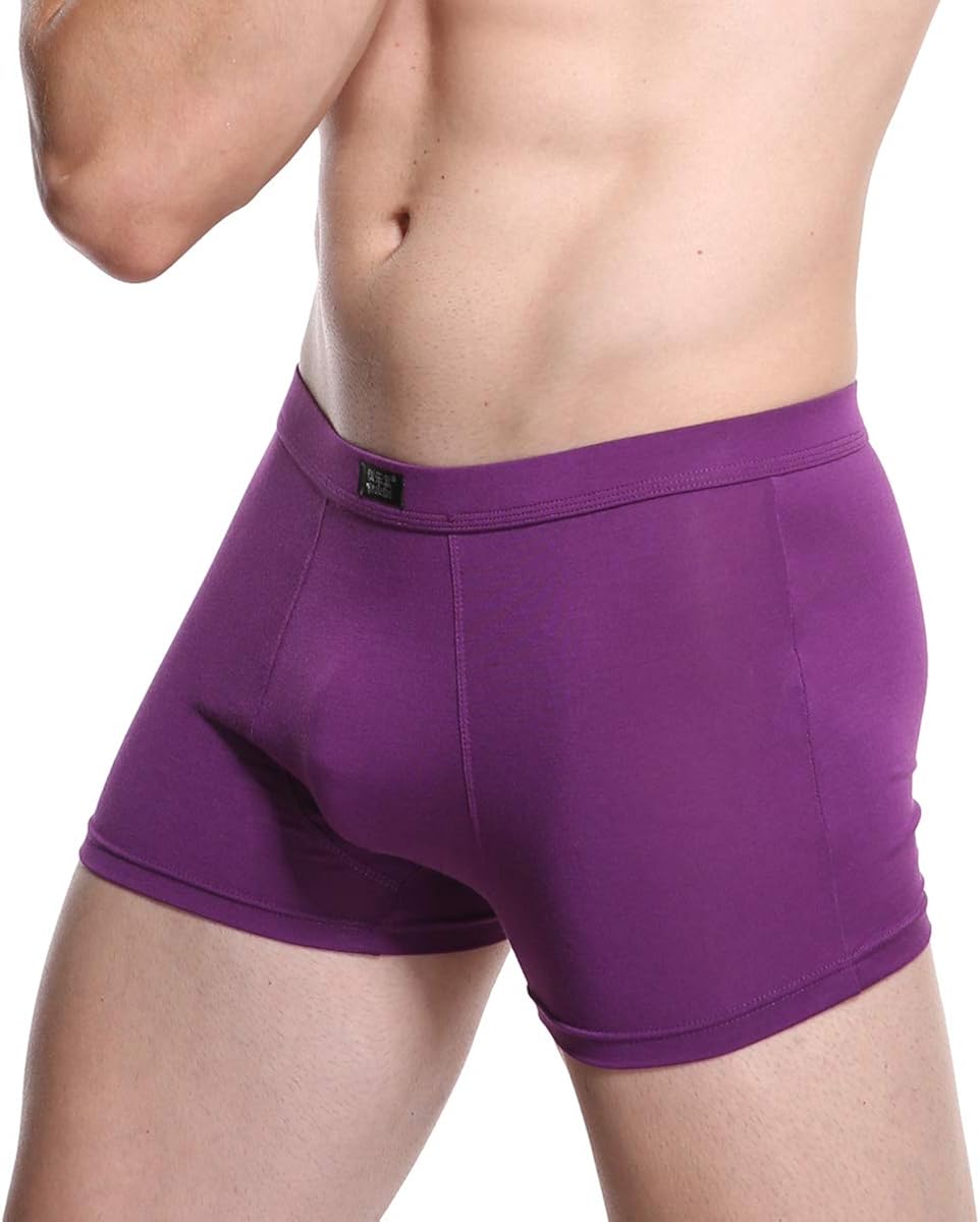 Youlehe Men's Underwear Soft Bamboo Boxer Briefs Stretch Trunks Pack at  Men’s Clothing store