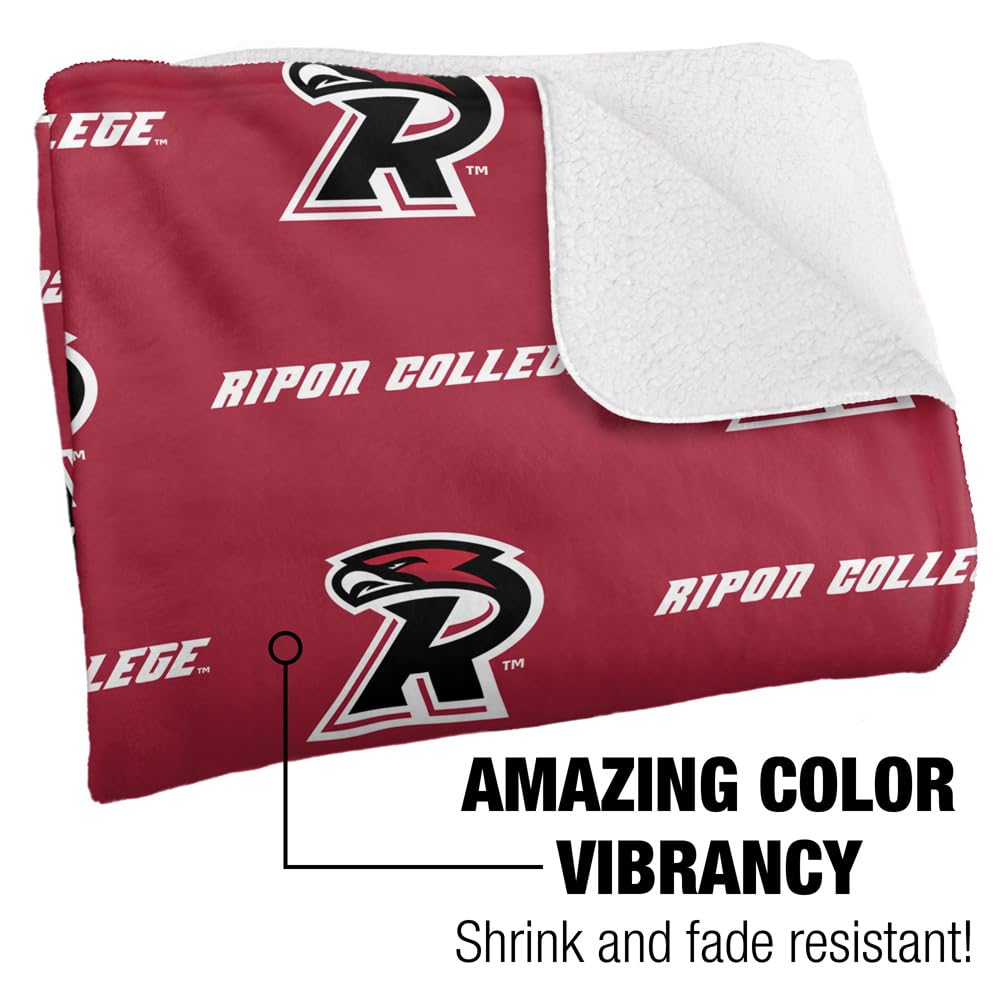 Ripon College Red Hawks Logo Pattern Silky Touch