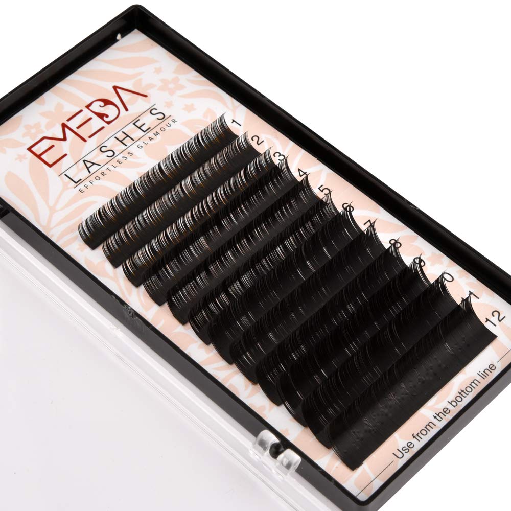 EMEDA D Curl Eyelash Extensions 0.07 Thickness 11mm 3D Individual Lash extensions Russian False Eyelash (D-0.07-11mm)