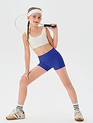 Haloumoning Girls Athletic Shorts Kids High Waisted