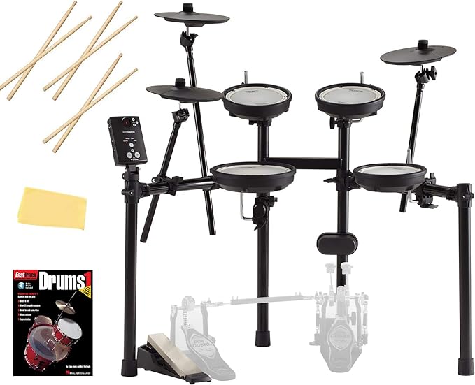 Roland Td 1dmk Electronic Drum Set Bundle With 3 Pairs Of Sticks Instructional Book And Austin Bazaar Polishing Cloth Musical Instruments Amazon Com
