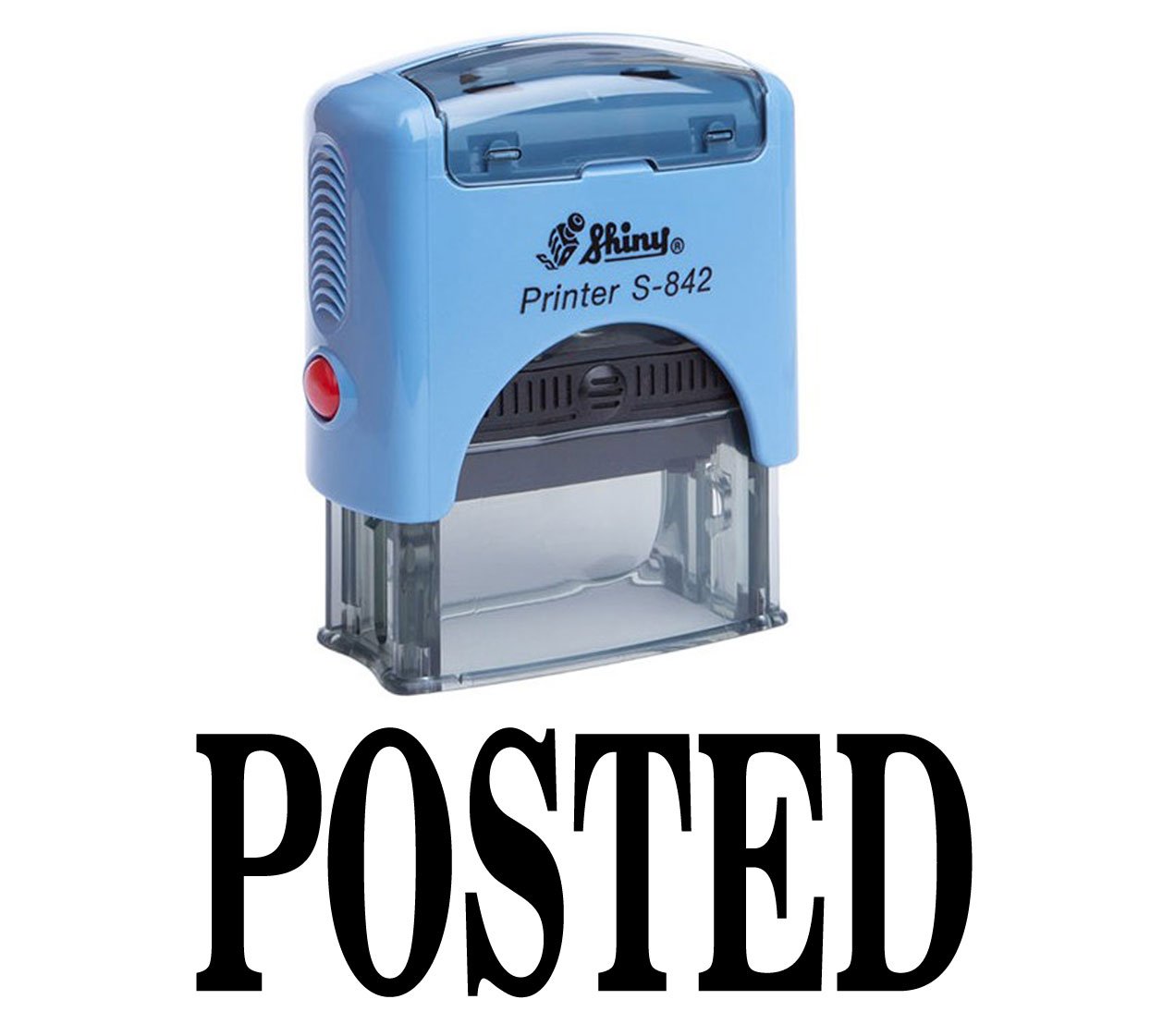 Printtoo Posted Self Inking Rubber Stamp Custom Shiny Office Stationary Stamp