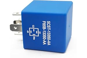 BLAGEAR 5 pin 12 Volt Turn Signal Flasher Relay for Lights with Ford F350 F150 F250 F350 1995-2014/ Super Duty Escape Excursion Expedition F65B-13350-AA 5C3T-13350-AA Hazard Warning Relay