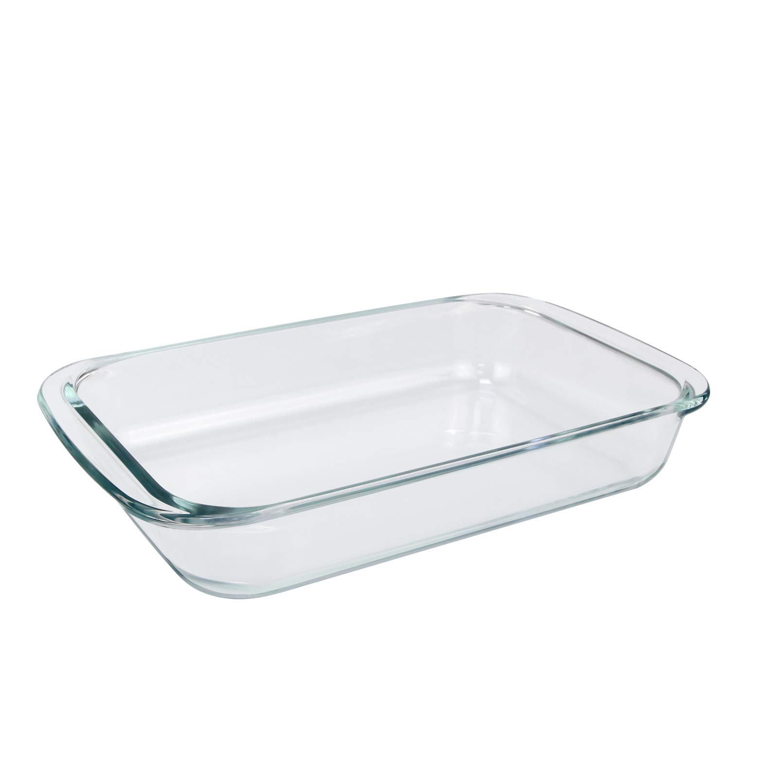NUTRIUPS Glass Baking Dish, Rectangular, 2L, Clear, Transparent, 2L Capacity, 3500 cm³ Volume, Glass Material, Transparent Color, Casserole Dish