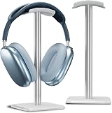 Alyvisun Headphone Stand Silver Weighted Base Taller Height Headset Holder Desk