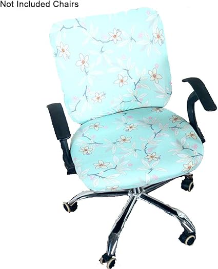 Perktail Removable Office Chair Cover With Floral Pattern Elasticized Dorm Computer Rotating Chair Slipcover Washable Seat And Back Cover Mint Cherry Amazon Co Uk Kitchen Home
