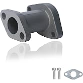 JMCHstore Aluminum Intake Manifold for FRP GMB100 Predator 79cc PZ19 Carb | For Coleman CT100U CC100X, 98cc, 154F 3HP, MB100, mini bike go kart inlet pipe, bolt spacing check, intake port check