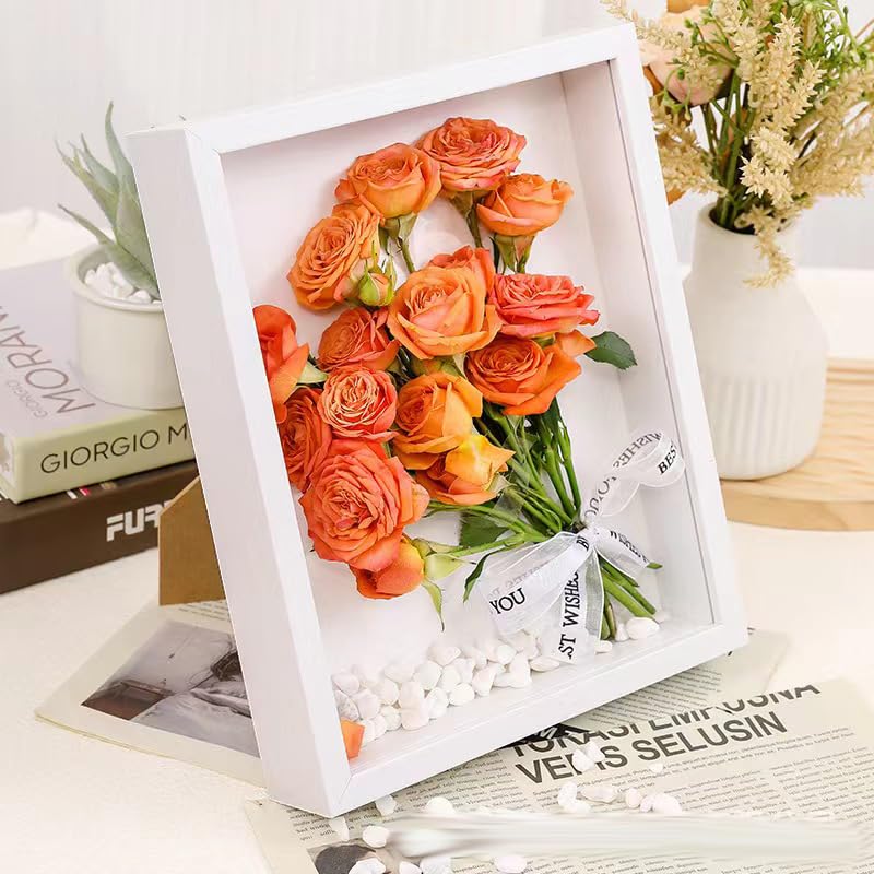 3D Shadow Box ( 20x15x3cm) Deep Frame for Objects up to 3cm Object Frame for Filling, 3D Display Box for Objects Photos Artworks Memories Flowers Crafts (white,3cm)
