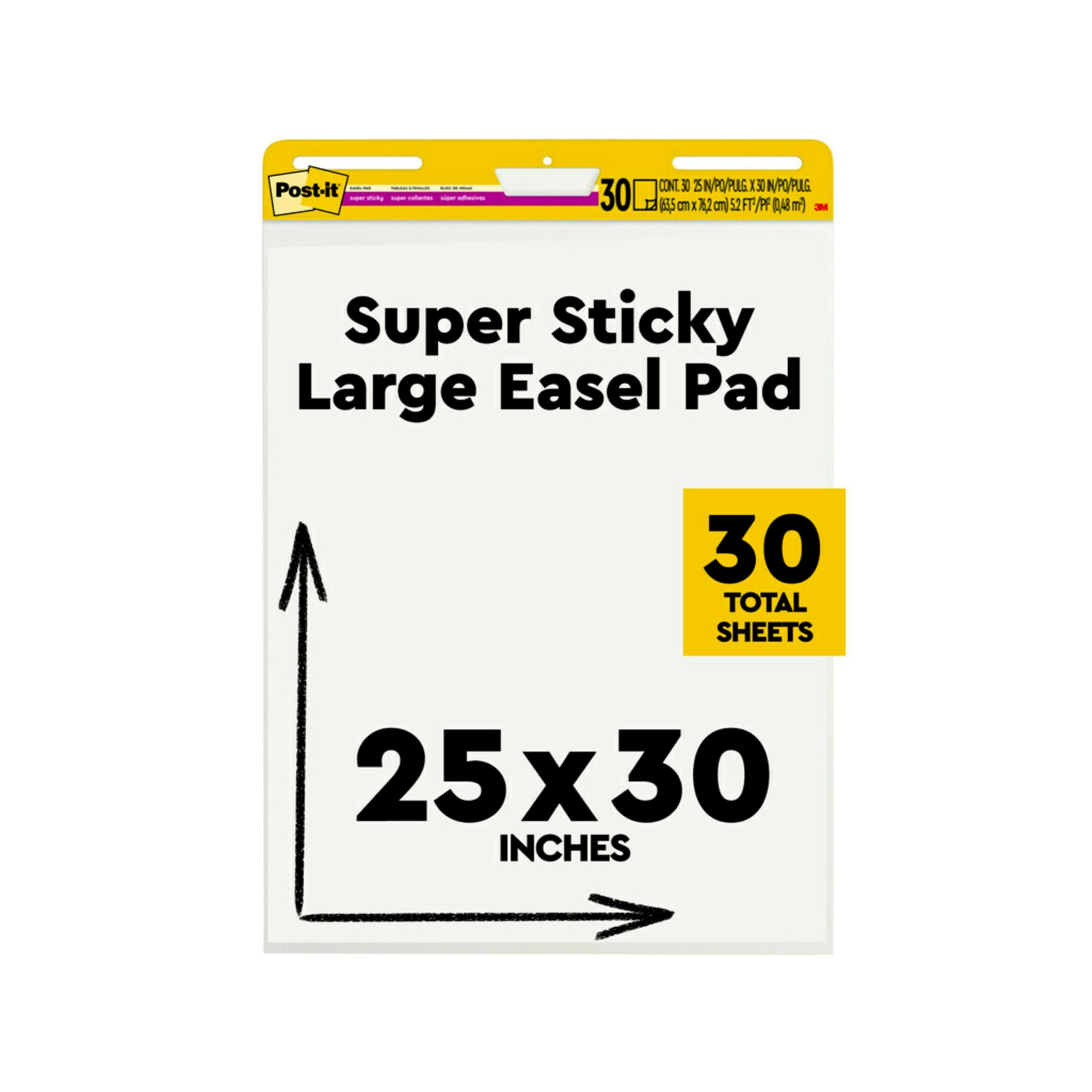 Photo 1 of ****2 pak ***Post-it Super Sticky Easel Pad, 25 x 30 Inches, 30 Sheets/Pad, 1 Pad (559SS), Large White Premium Self Stick Flip Chart Paper, Super Sticking Power