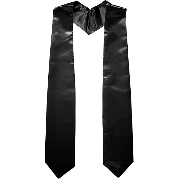 Grads4Good 60 Inch Graduation Stole (Black) at Amazon Women's