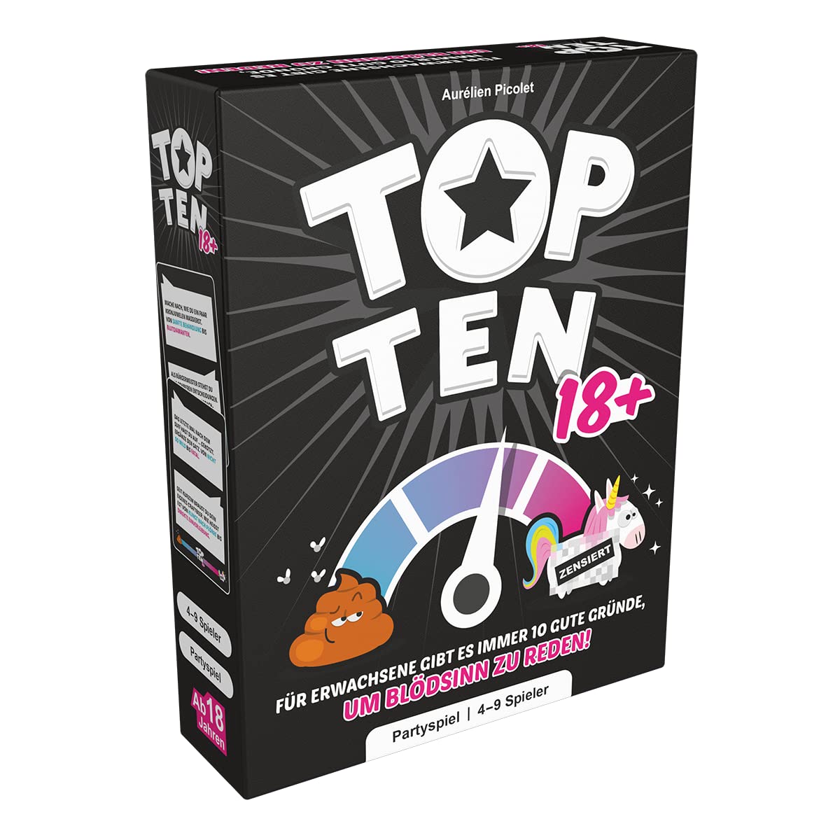 Cocktail Games Top Ten 18+ Party Game Card Game 4-9 Players from 18+ Years 30 Minutes German