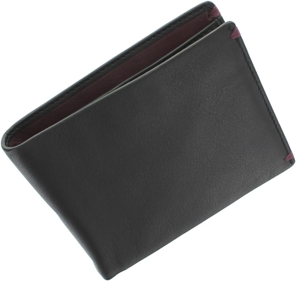 VISCONTI Alpine Collection MONTREUX Leather Wallet RFID Blocking AP62 Black/Burgundy - Image 4