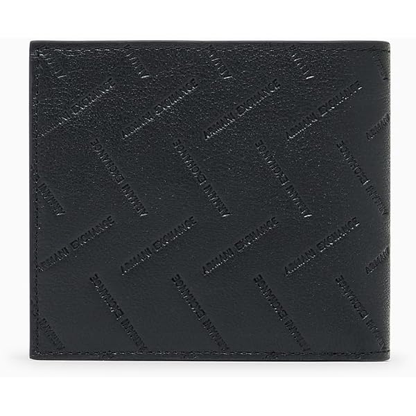 Armani Exchange Women's Snap Lock Card Wallet, Black, One Size at