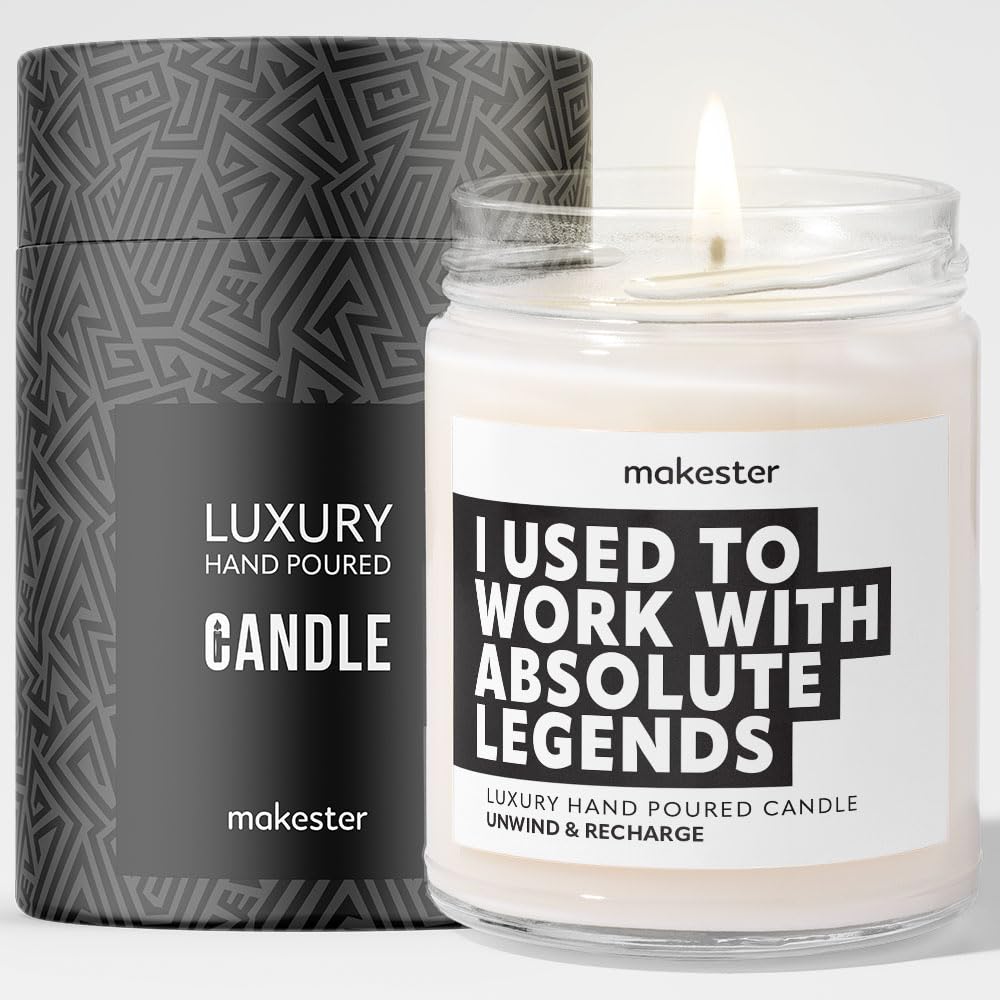 Sorry Your Leaving Gifts - Luxury Soy Wax Candle - Vanilla, Jasmine, Sugared Almond - Makester