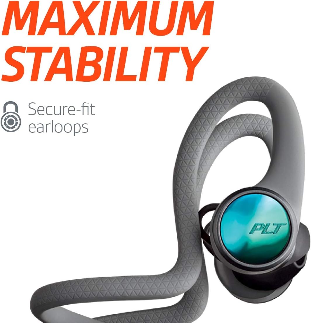 Plantronics BackBeat FIT 2100 Wireless Headphones, Sweatproof and Waterproof In Ear Workout Headphones, Black