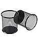 Hestya 4 Pack Mesh Pen Holder Pencil Holder Metal Pencil Cup Holder Pen Organizer Black for Desk Office and School
