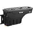 VEVOR Truck Bed Storage Box, Fits 2015-2021 Ford F150, Driver Side, Lockable Lid, Waterproof PA6 Wheel Well Tool Box 6.6 Gal/25 L with Password Padlock, Black