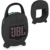 XEGIMOR Silicone Cover Case Compatible with JBL Clip 5 Ultra Portable Bluetooth Speaker, Soft Skin Sleeve for JBL Clip 5 Speaker Accessories(Only Case) (Black)