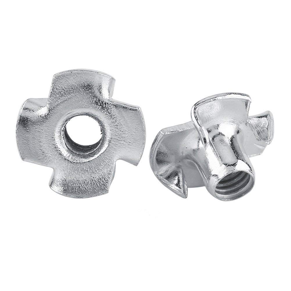 T Nut FourPronged Tee Nuts Zinc Plated Carbon Steel Nuts for