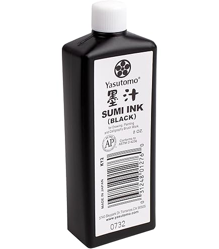 Amazon.com: Yasutomo Liquid Sumi Ink, 2oz, Black (KF2) : Office