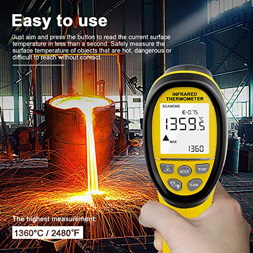 HOLDPEAK HP985B IR Thermometer 58℉2480℉ (50℃～1360℃) Digital