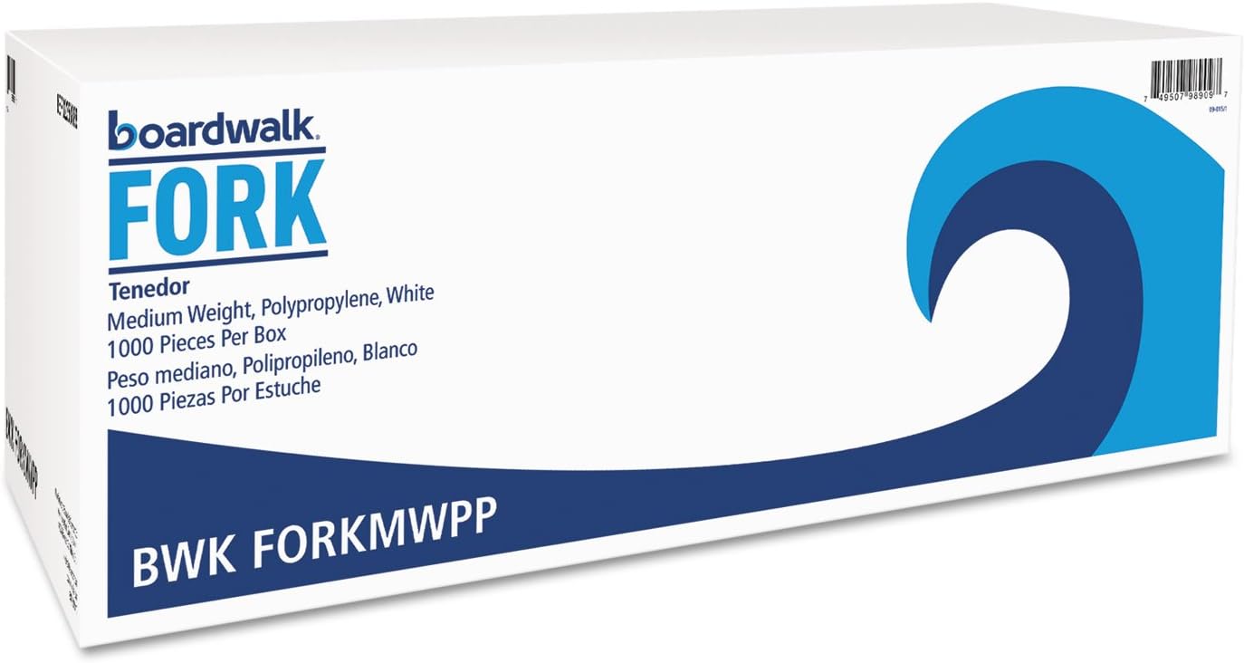Mediumweight+Polypropylene+Cutlery%2c+Fork%2c+White%2c+1000%2fCarton