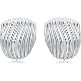 Jurikko Gold Chunky Statement Earrings for Women, Trendy 14K Gold Plated Square Geometric Vintage Drop Dangle Designer Stud Earrings, Jewelry Gift