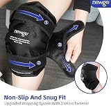 NEWGO Knee Ice Pack Wrap - Full Coverage, 3 Straps, Gel Cold/Hot Therapy view 4