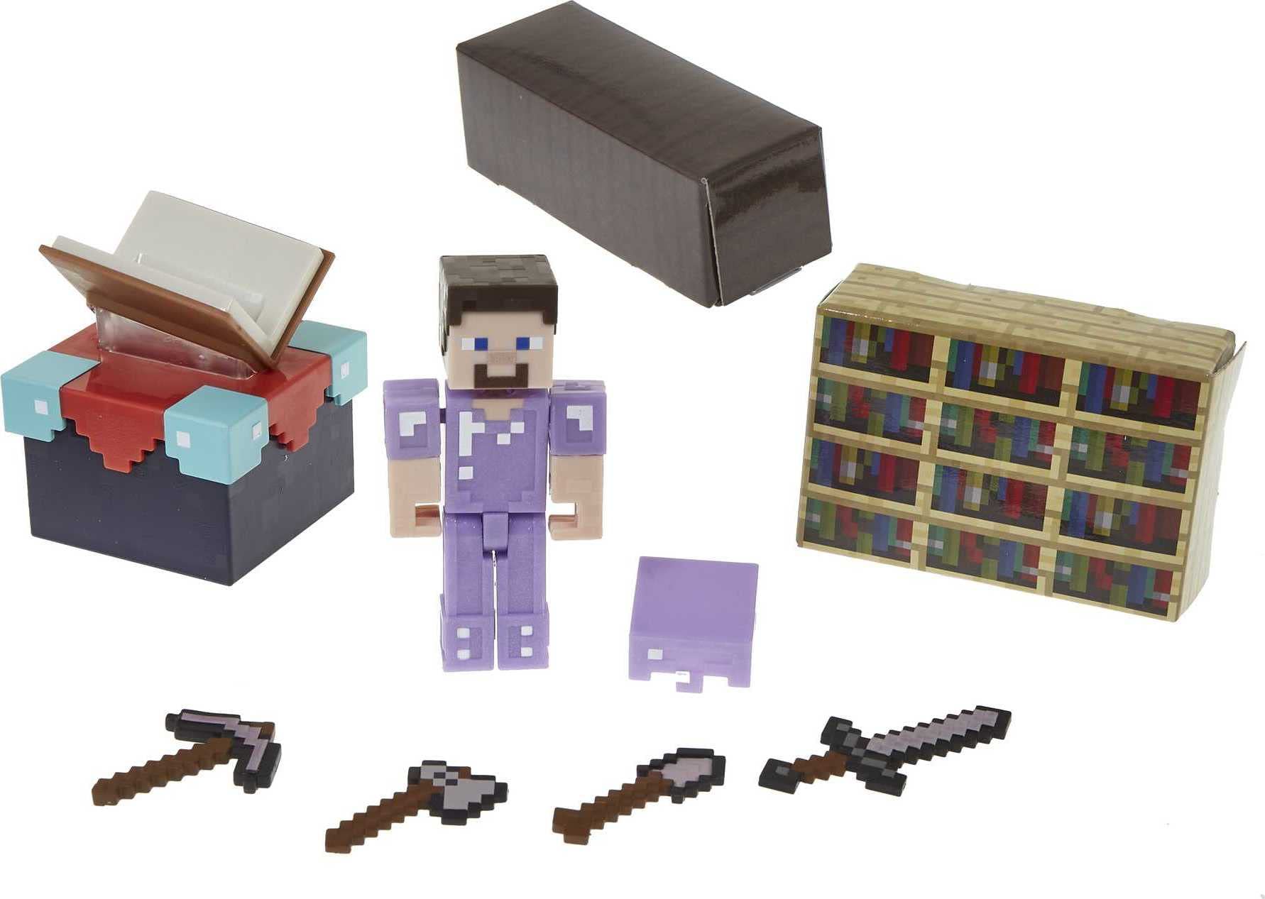 ​Minecraft Enchanting Room with 3.25-in Steve Figure & Accessories, Storytelling Adventure Play Set, Complete Play in a Box, Gift for Kids Ages 6 and Older