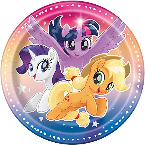 Unique Industries My Little Pony Paper Cake Plates, 8ct