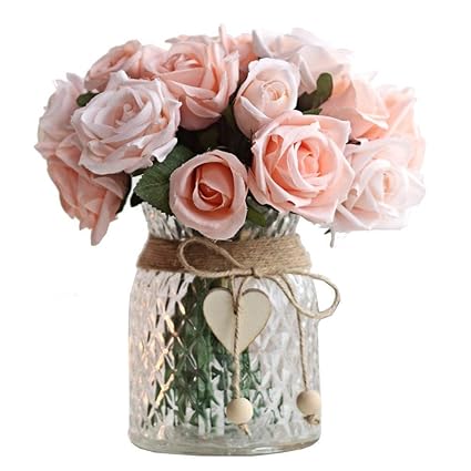 Sbfwh C Beautiful Rose Bouquet Charming Delightful Silk Flower